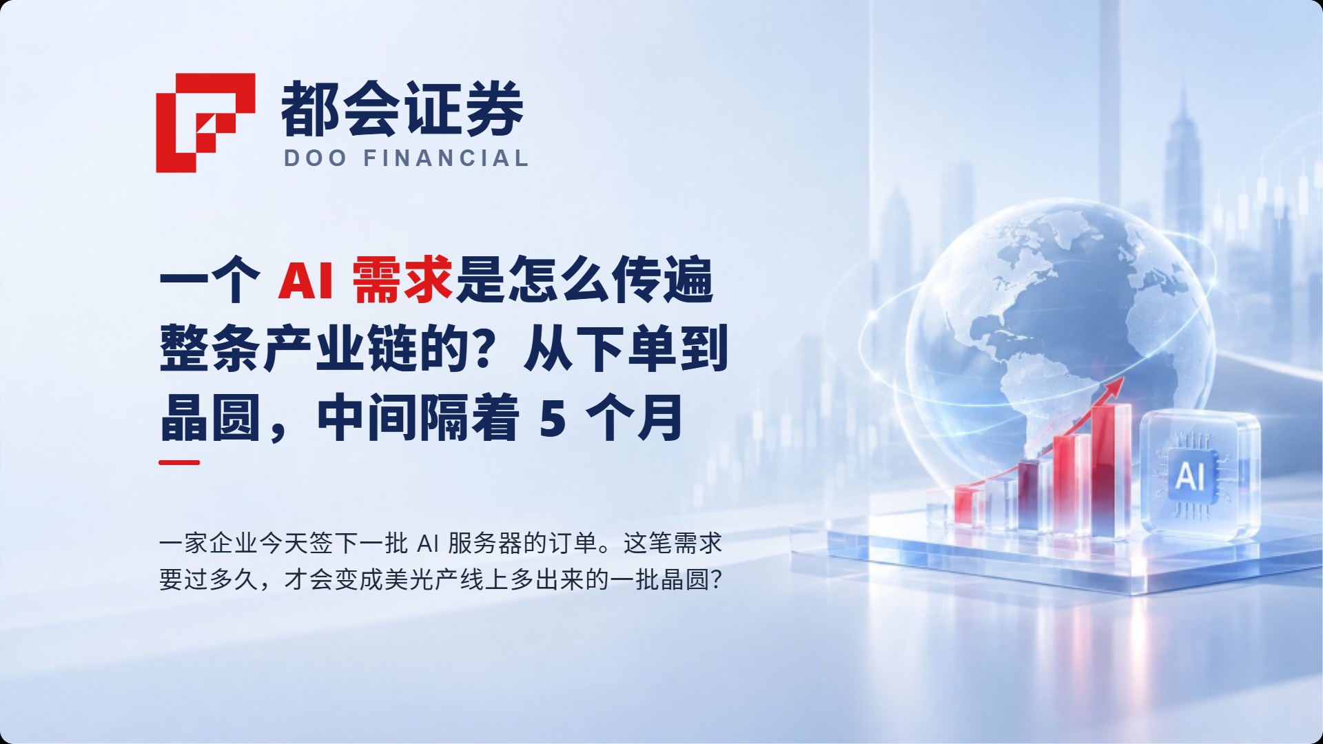 一个 AI 需求是怎么传遍整条产业链的？从下单到晶圆，中间隔着 5 个月
